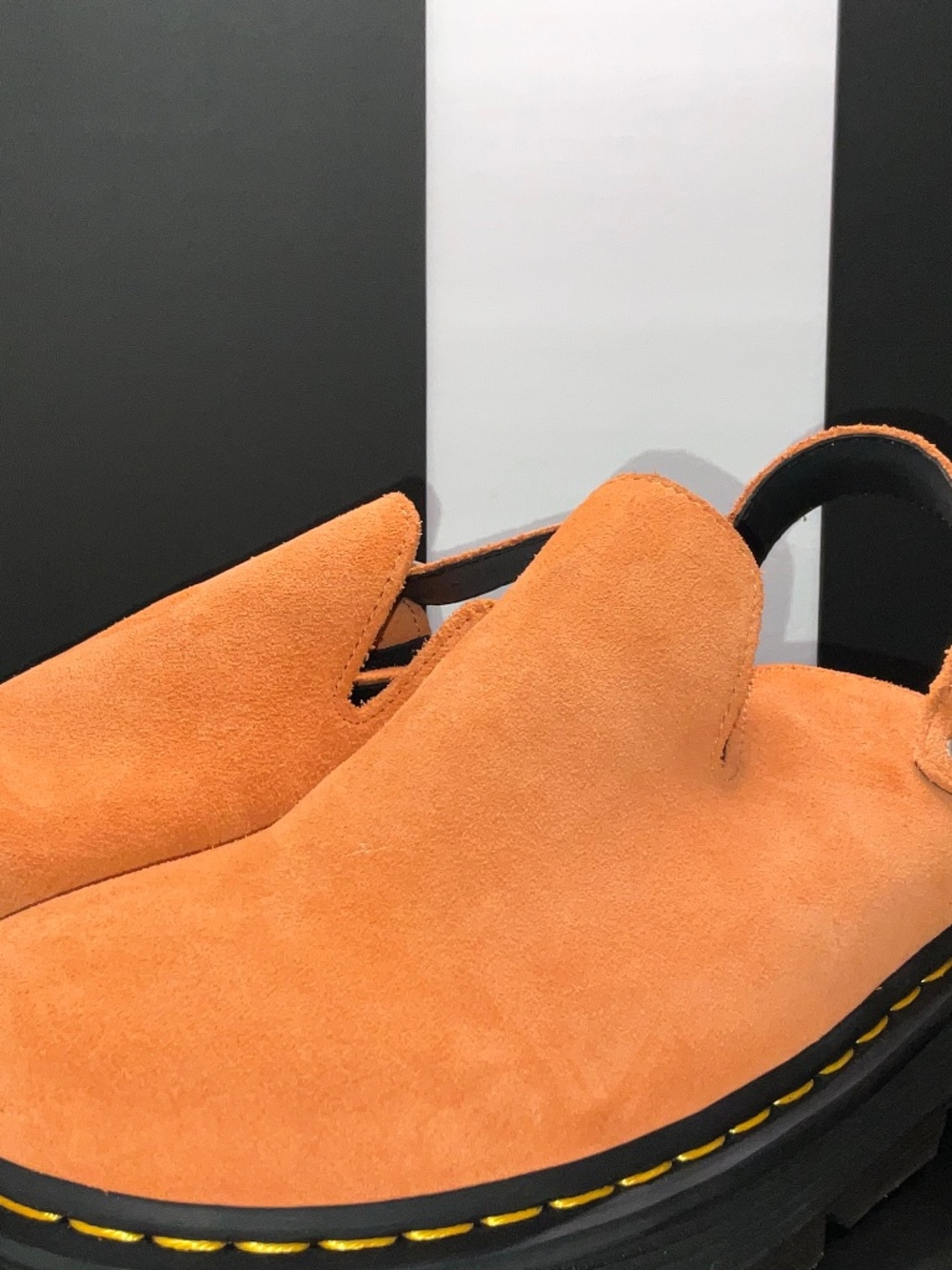 Dr. Martens Zebzag Slingback Platform Mules in Orange Zest.New. US Men’s11/EU45